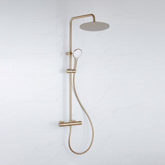 Adema Sparkle 2.0 regendoucheset - thermostaat - hoofddouche 30cm - handdouche - 3 standen - goud mat SW1407267