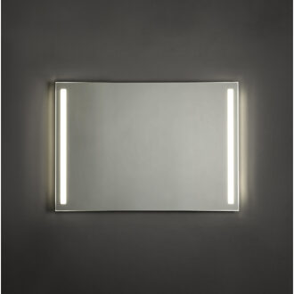 Adema Squared Badkamerspiegel - 100x70cm - Verlichting Links & Rechts LED -schakelaar