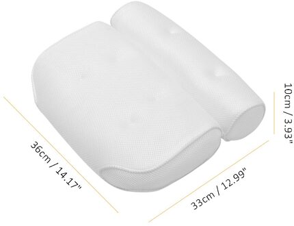 Ademend 3D Mesh Spa Bad Kussen Met Zuignappen Nek En Rug Ondersteuning Spa Kussen Voor Thuis Tub Badkamer accersories