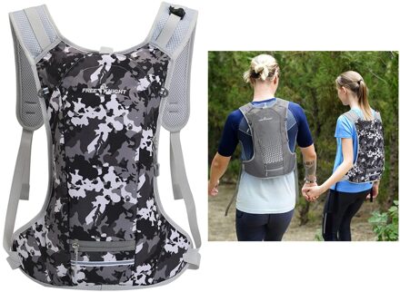 Ademend Fietsen Rugzak Fietstas Regenhoes Gym Accessoires Mannen Sport Wandelen Paardrijden Camping Hydratatie 2L Fiets Rugzak camouflage