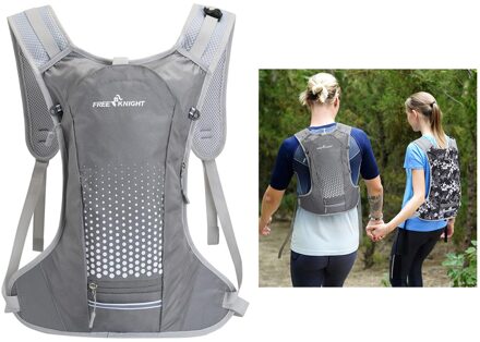 Ademend Fietsen Rugzak Fietstas Regenhoes Gym Accessoires Mannen Sport Wandelen Paardrijden Camping Hydratatie 2L Fiets Rugzak grijs