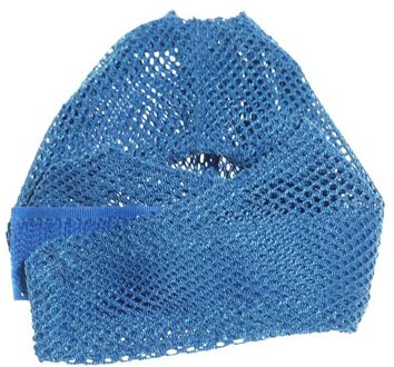 Ademend Mesh Kat Snuit Anti Bite Kitten Snuiten Voor Bitting Bad Schoonheid Reizen Tool Met Gat Katten Grooming Supplies Blauw / L