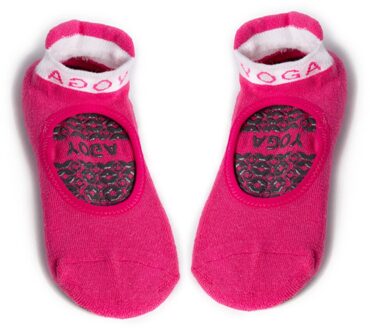 Ademend Non-Slip Katoenen Sokken Yoga Fitness Pilates Barre Ademende Sport Dans Sokken Antislip rooskleurig