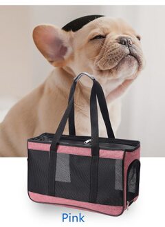 Ademend Pet Sling Carrier Bag Puppy Hond Kat Reizen Carry Tote Pouch Handtas Roze / S