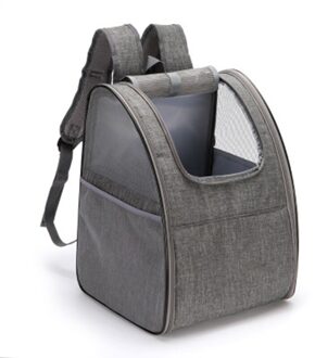 Ademend Ventilatie Portable Oxford Doek Venster Huisdier Rugzak Rits Hond Kat Zichtbaar Outdoor Reizen Grote Opvouwbare Carrier grijs