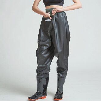 Ademend Waadvogel Broek Half Body Vissen Broek Handig Waadvogel Broek Met Schoen Voor Outdoor Buiten (Zwart En Groen, 37 Yard) zwart groen