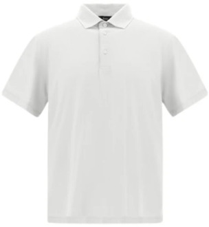 Ademende Crepe Voile Jersey Polo Shirt Herno , White , Heren - Xl,L,M