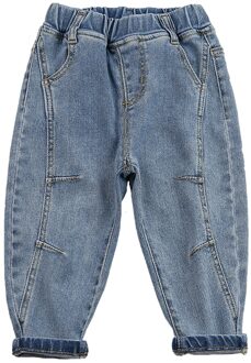 Ademende Peuters Broek Jeans Meisjes Creatieve Diagonale Lijn Lange Jeans Losse Denim Broek 5