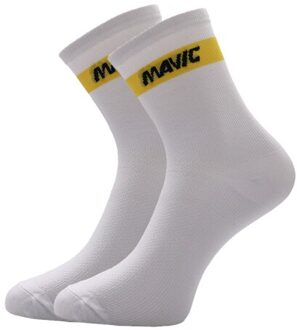 Ademende Road Fiets Sokken Fietsen Sokken Zweet-Wicking Sneldrogende Sokken Voor Fietsen Hardlopen Vissen Outdoor Sport Sokken wit