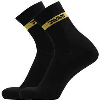 Ademende Road Fiets Sokken Fietsen Sokken Zweet-Wicking Sneldrogende Sokken Voor Fietsen Hardlopen Vissen Outdoor Sport Sokken zwart