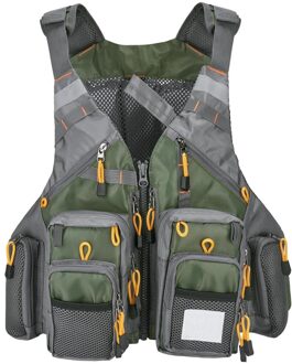 Ademende Vissen Vest Outdoor Sport Fly Zwemmen Multifunctionele Verstelbare Multi Zakken Jassen Vistuig Apparatuur
