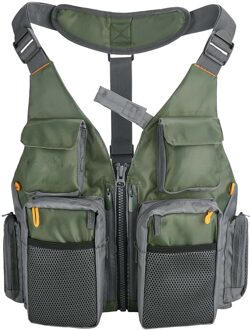 Ademende Vissen Vest Outdoor Sport Fly Zwemmen Verstelbare Unisex Vest Multi Pocket Vissen Kleding