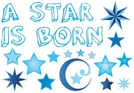 Adhesive Blauw a star is born