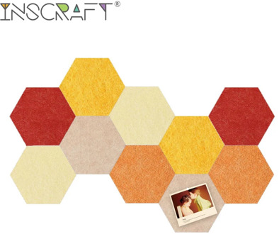 Adhesive Felt Bulletin Board Wall Mounted Memo Board Decorative Photo Picture Display Frame for Display Office School Notice