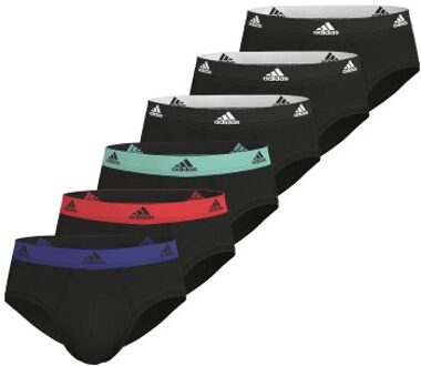 adidas 12 stuks Active Flex Cotton Briefs * Actie * Zwart,Versch.kleure/Patroon,Rood - Small,Medium,Large,X-Large,XX-Large