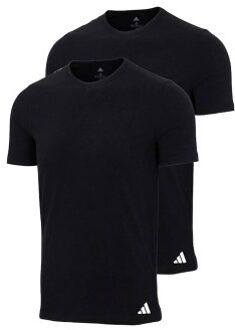 adidas 2 stuks Active Flex Cotton Crew Neck T-Shirt * Actie * Zwart,Wit - Small,Medium,Large,X-Large,XX-Large
