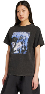 adidas 20th Century Fox Disney T-shirt T-shirts Dames - Zwart - Maat 34 - Mesh/Synthetisch Black