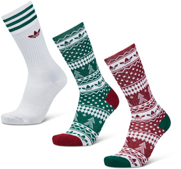 adidas 3 Pack Crew Sokken Unisex - Wit - Maat 37-39 White