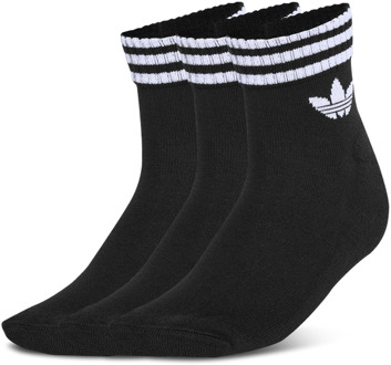 adidas 3-stripes Ankle Socks 3 Pairs Sokken Unisex - Zwart - Maat 37-39 - Poly (Polyester) Black