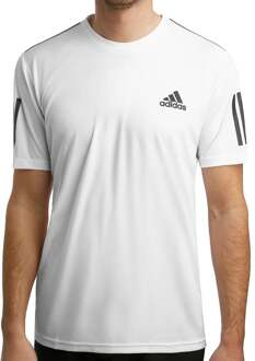 adidas 3-Stripes Club Sportshirt - Maat S  - Mannen - Wit/zwart