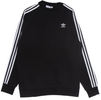 adidas 3-Stripes Crew  Sporttrui - Maat XL  - Mannen - Zwart/Wit