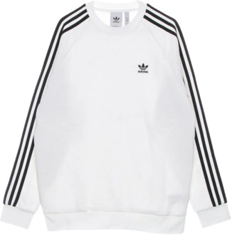 adidas 3-Stripes Crewneck Sweatshirt Adidas , White , Heren - Xl,M,S