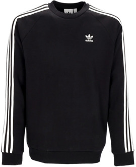 adidas 3-Stripes Crewneck Sweatshirt voor Heren Adidas , Black , Heren - Xl,L,M,S,Xs