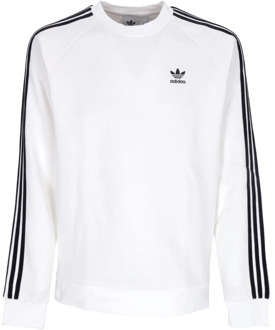 adidas 3-Stripes Crewneck Sweatshirt voor Heren Adidas , White , Heren - Xl,L,M,S