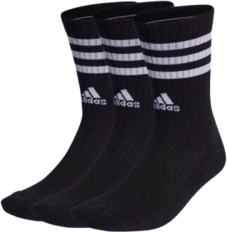 adidas 3-Stripes Cushioned Sportswear Crew Sokken (3-pack) zwart - wit - 40-42