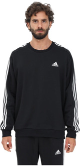 adidas 3-Stripes Fleece Sweatshirt Sporty Style Adidas , Black , Heren - 2Xl,Xl,L,S,Xs