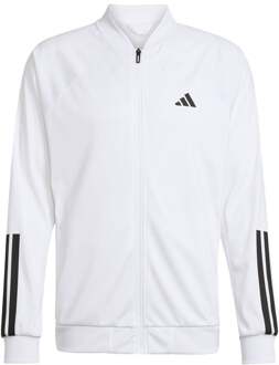 adidas 3 Stripes Knit Trainingsjack Heren-Wit,Zwart - XXL