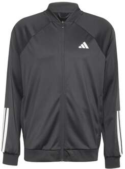 adidas 3 Stripes Knit Trainingsjack Heren-Zwart,Wit - L