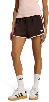 adidas 3 Stripes Sprinter Shorts Korte Broeken Dames - Bruin - Maat 38 - Poly Mesh Brown
