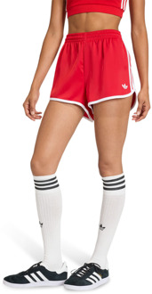 adidas 3 Stripes Sprinter Shorts Korte Broeken Dames - Rood - Maat 34 - Poly Mesh Red