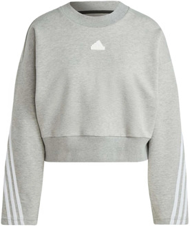 adidas 3-stripes sweater grijs dames - M