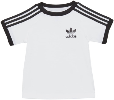 adidas 3-stripes T-shirt T-shirts Baby - Wit - Maat 75 - 80 CM - Katoen Jersey White