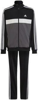 adidas 3-Stripes Tiberio Trainingspak Junior zwart - grijs - wit - 164