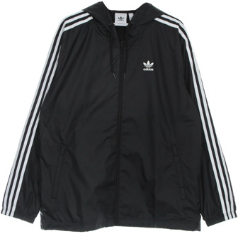 adidas 3-Stripes windjack met logo- en backprint Zwart - XL