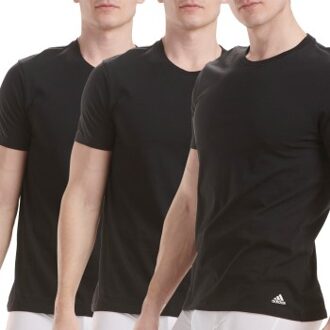adidas 3 stuks Active Core Cotton Crew Neck T-Shirt Zwart,Versch.kleure/Patroon,Wit - Small,Medium,Large,X-Large,XX-Large