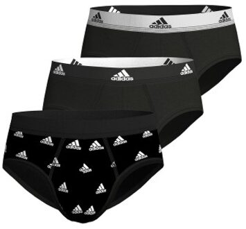 adidas 3 stuks Active Flex Cotton Brief CL1 * Actie * Zwart,Versch.kleure/Patroon,Wit,Blauw,Groen,Geel - Small,Medium,Large,X-Large,XX-Large