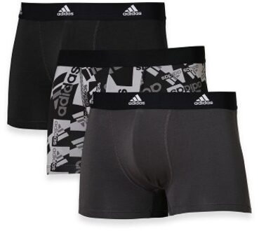 adidas 3 stuks Active Flex Cotton Trunk * Actie * Blauw,Rood,Zwart,Versch.kleure/Patroon,Wit,Groen,Grijs,Geel,Roze - Small,Medium,Large,X-Large,XX-Large