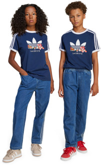 adidas 3s Denim Broeken Kinder - Blauw - Maat 159 - 164 CM - Katoen Keperbinding Blue