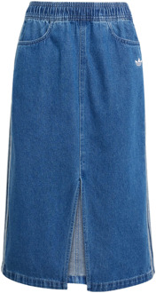 adidas 3s Denim Rokken Kinder - Blauw - Maat 147 - 152 CM - Katoen Keperbinding Blue