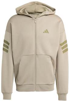 adidas 3Stripes Full-Zip Trainingsjack Heren-beige - S