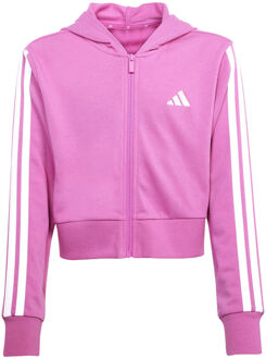 adidas 3Stripes Sportjas Kinderen-Pink,Wit - 164