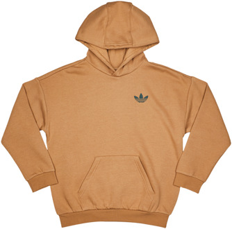 adidas Ac Ess Pitch Gfx Hoodies Kinder - Beige - Maat 147 - 152 CM - Katoen Fleece