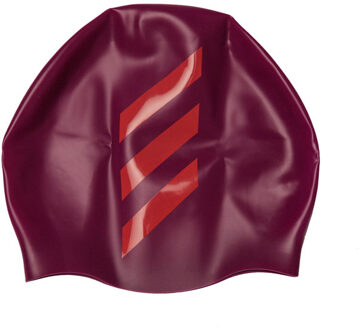 adidas Accessories adidas Junior 3-Stripes Silicone Swim Cap in Purple Paars