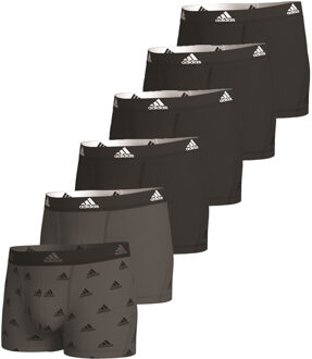 adidas Active Flex Cotton Trunk Boxershorts Heren (6-pack) zwart - grijs - XL