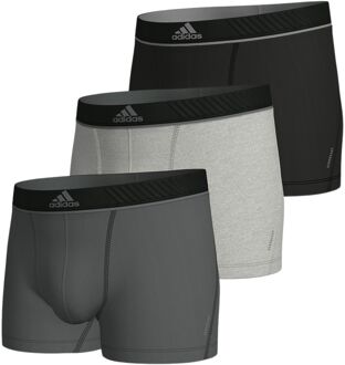 adidas Active Micro Flex Trunk Boxershorts Heren (3-pack) grijs - zwart - L