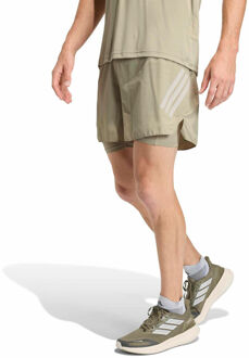 adidas adi365 2in1  Hardloopshorts Heren-kaki - L